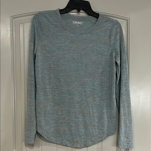 Mudd Blue Gray Crew Neck Long Sleeve T-Shirt